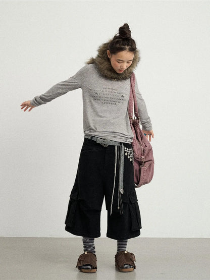 Letter Long-Sleeved T-Shirt