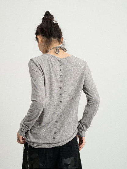 Letter Long-Sleeved T-Shirt