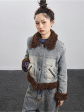 Achihara Top Jacket For Women In Winter 2024  New High End And Super Good Looking Denim Patchwork Cotton 25