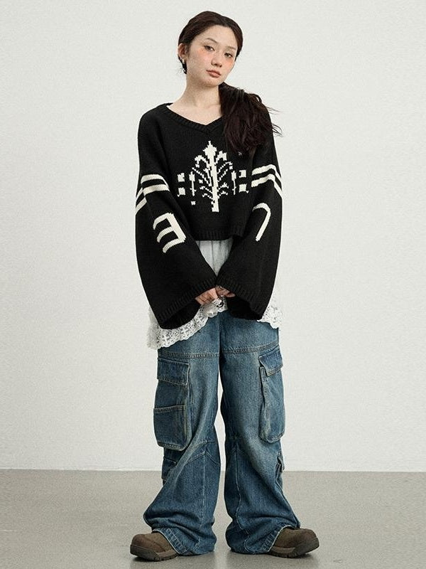 Achihara Top Knit Sweater Can Be Worn As A Base And An Outerwear