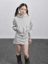 Achihara Top Set Zipper Spring WomenS 2024 New Collection Splicing Hoodie Half Skirt Short 25