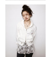 Achihara Top White Chic Sweet And Spicy Inner Outer Outfit  Autumn Winter Little Prince Hanging Neck Suspender 23