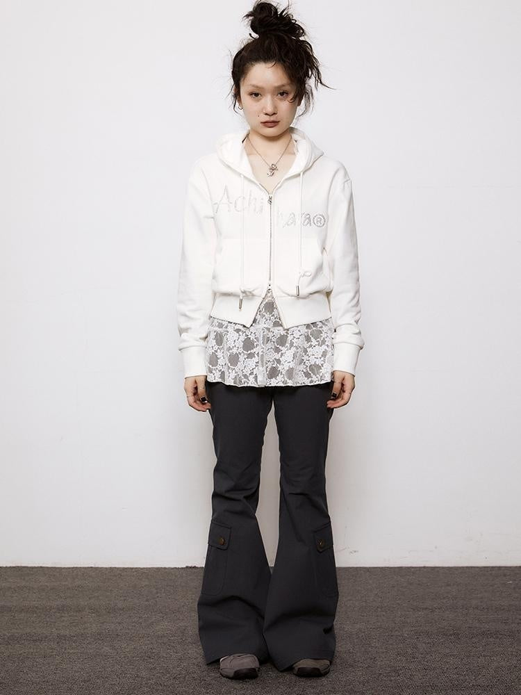 Achihara Top White Chic Sweet And Spicy Inner Outer Outfit  Autumn Winter Little Prince Hanging Neck Suspender 4