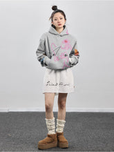 Achihara Top WomenS Winter Hooded 2024 New Item Can Be Worn As A Bottom Layer  Shoulder Pads  Colorful Graffiti Autumn Hoodie 19