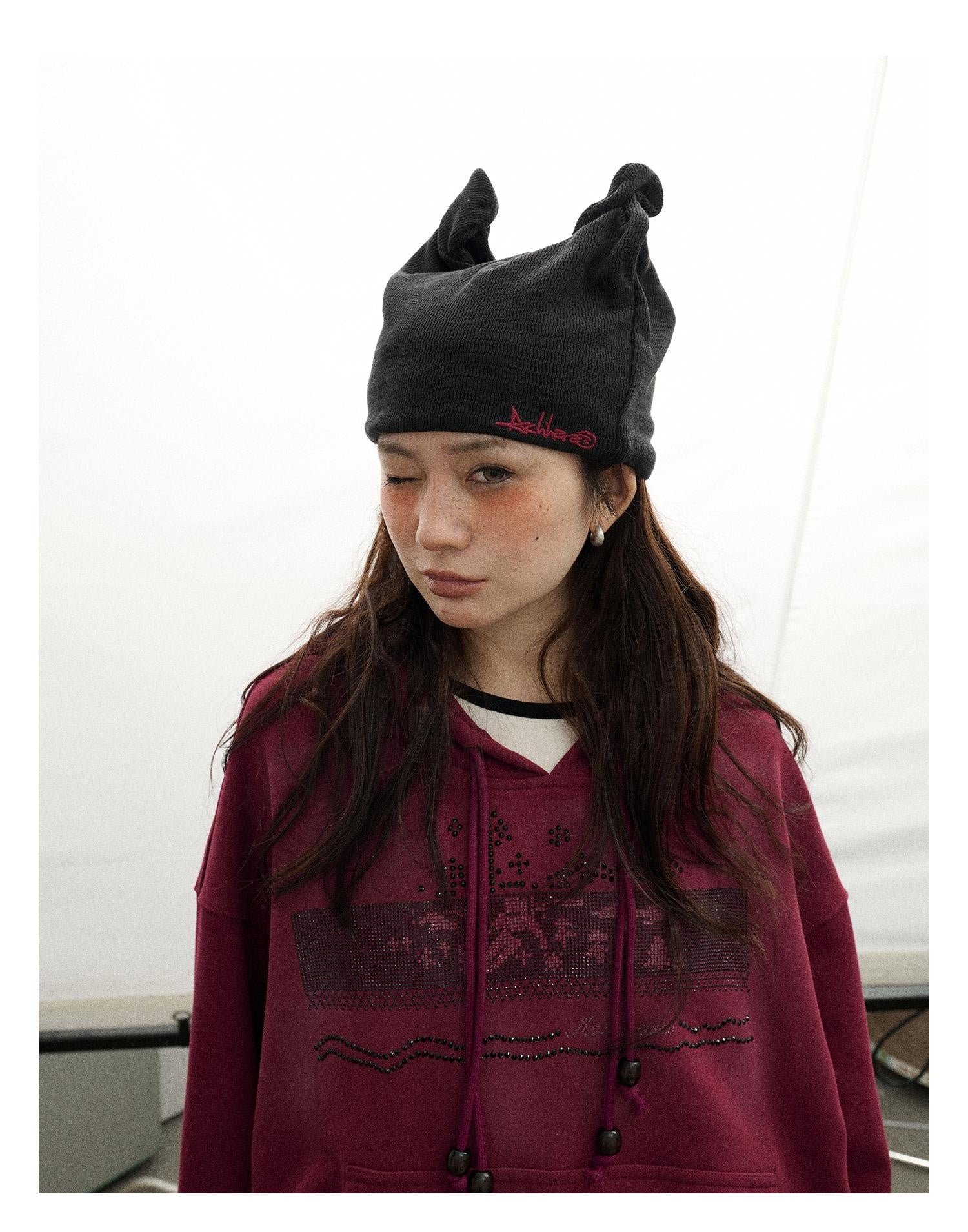 Achihara Twisted Hat Hat Ear Protection Cat Windproof And Cold Proof Twisted In Winter 16