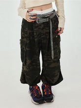 Achihara Weird Aesthetic Pants Camouflage Cropped Pants  Casual Wide Leg Autumn Winter Work Summer Autumn 24