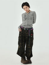 Achihara Weird Aesthetic Pants Camouflage Cropped Pants  Casual Wide Leg Autumn Winter Work Summer Autumn 28