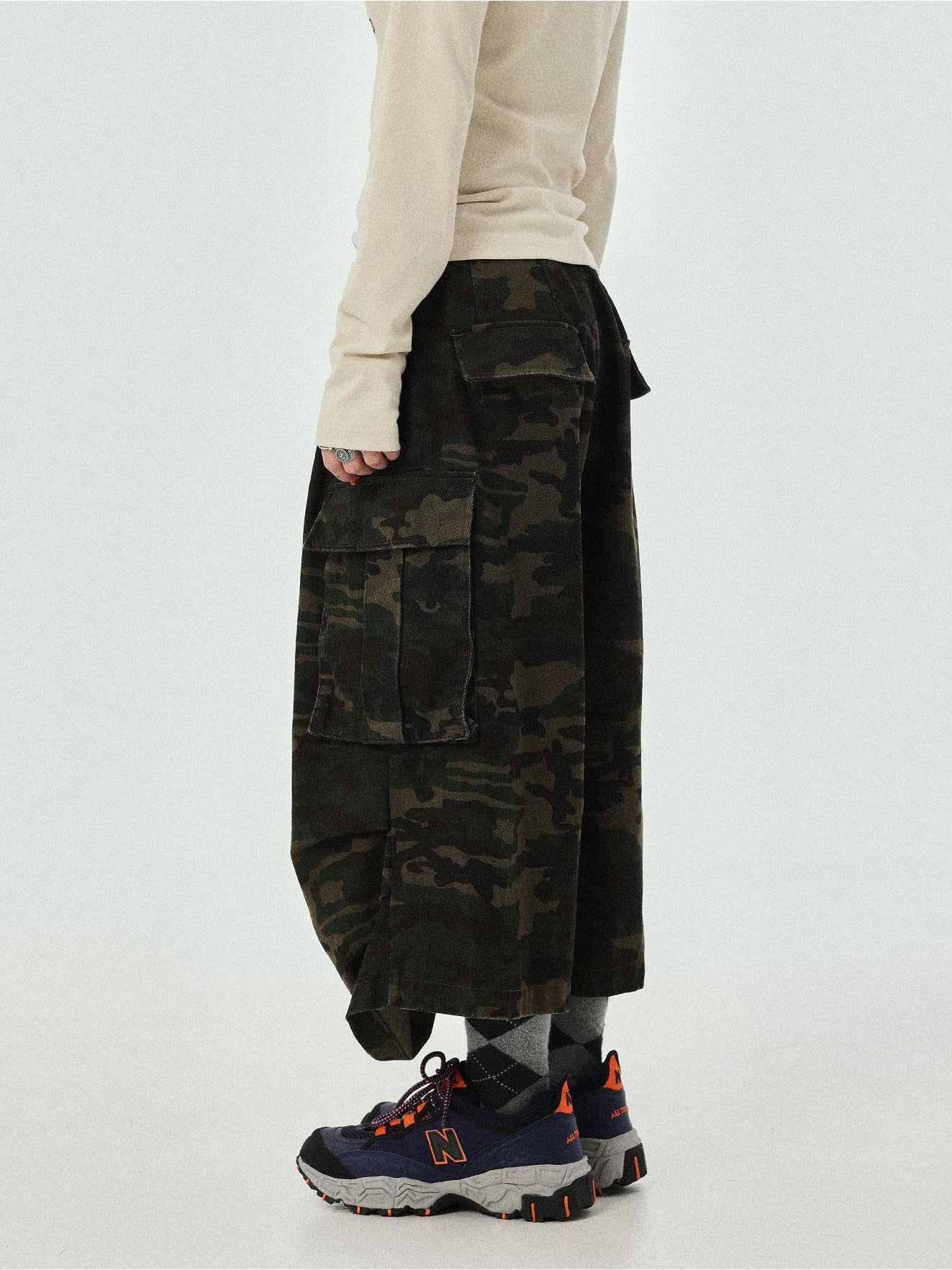 Achihara Weird Aesthetic Pants Camouflage Cropped Pants  Casual Wide Leg Autumn Winter Work Summer Autumn 32