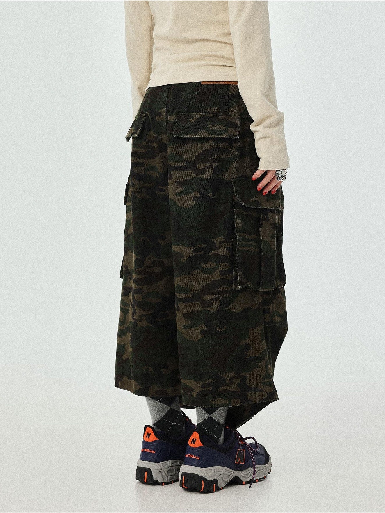 Achihara Weird Aesthetic Pants Camouflage Cropped Pants  Casual Wide Leg Autumn Winter Work Summer Autumn 33