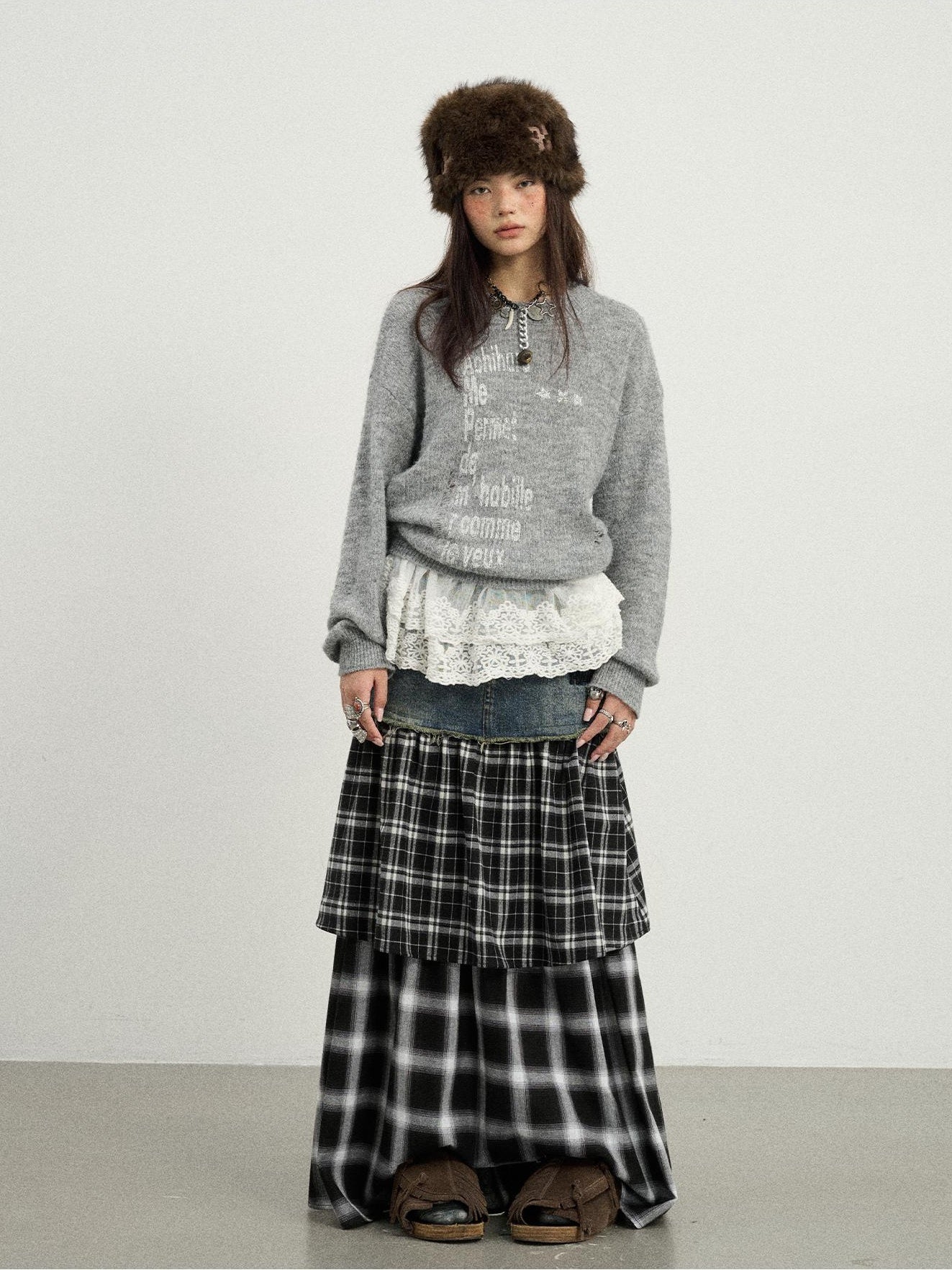 Achihara Winter Dear Good Sweater Winter 2024 New Item Can Be Worn Inside And Outside Knitted Sweater 19