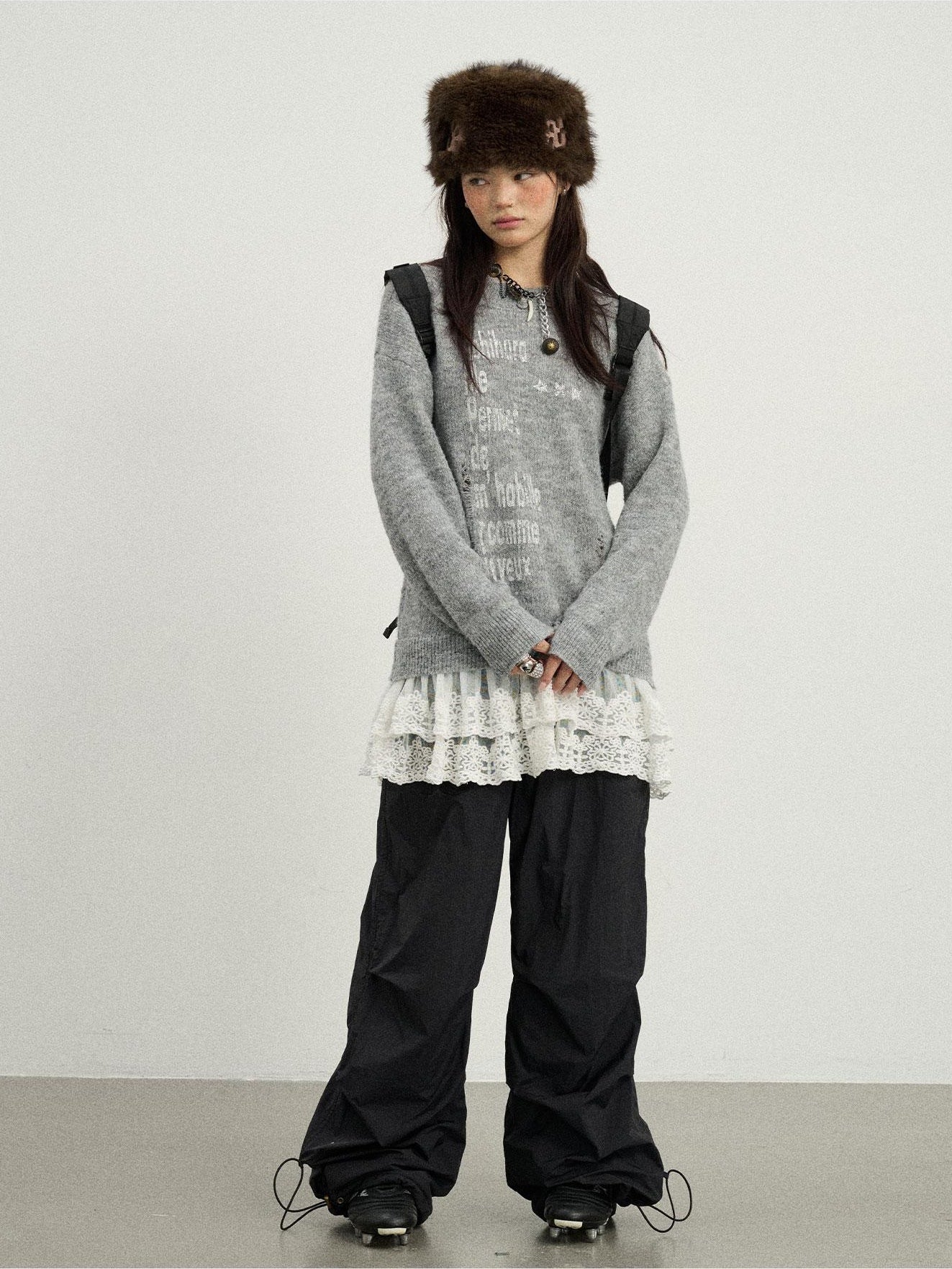 Achihara Winter Dear Good Sweater Winter 2024 New Item Can Be Worn Inside And Outside Knitted Sweater 25