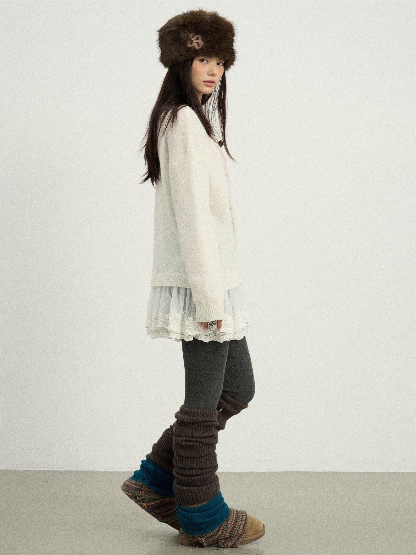 Achihara Winter Dear Good Sweater Winter 2024 New Item Can Be Worn Inside And Outside Knitted Sweater 29