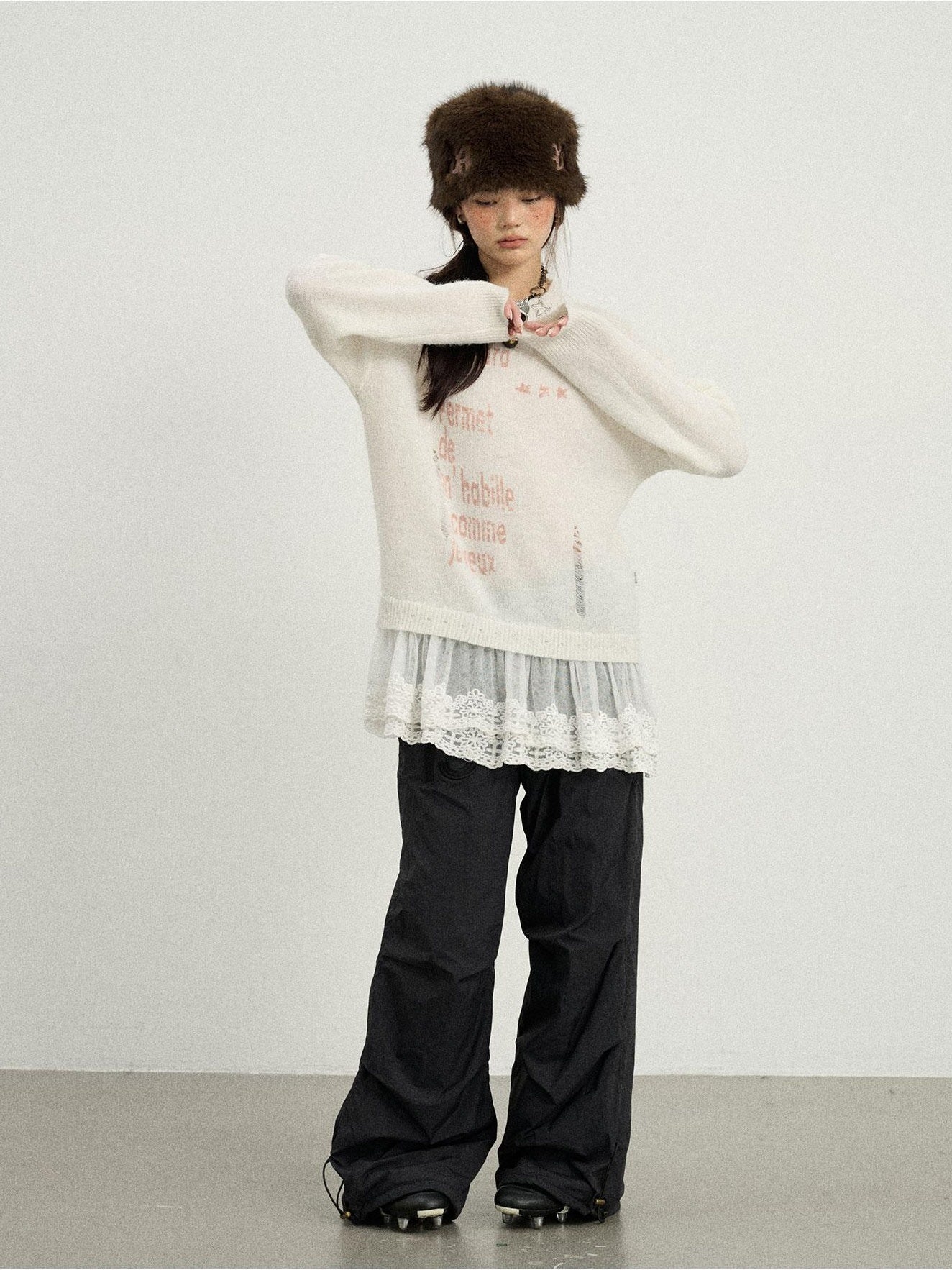 Achihara Winter Dear Good Sweater Winter 2024 New Item Can Be Worn Inside And Outside Knitted Sweater 37