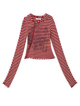 Achihara WomenS Top Hoodie Can Be Worn Both Inside And Outside  Suitable For Autumn Winter 2024 New Striped Bandage Jacket 8