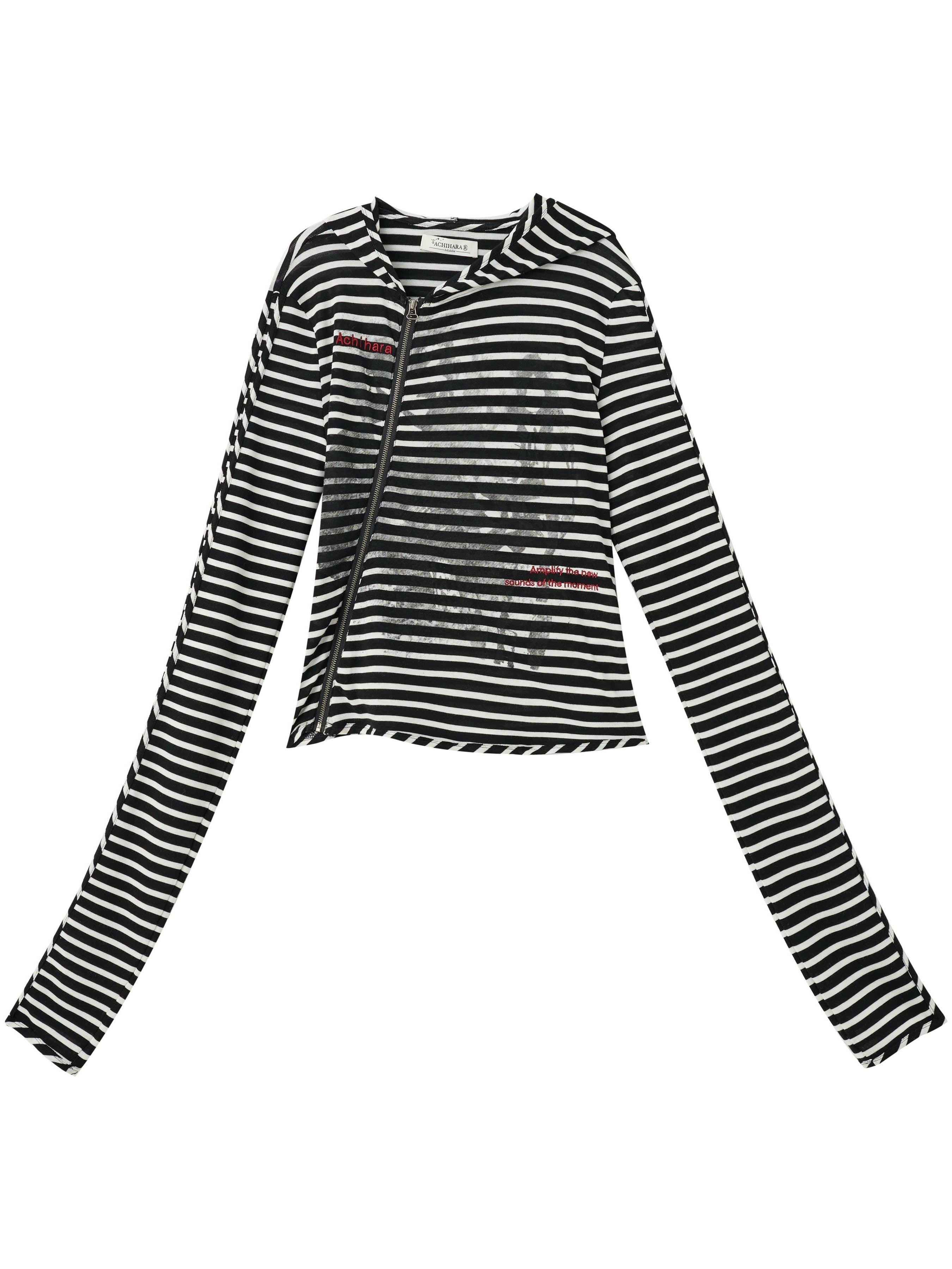 Achihara WomenS Top Hoodie Can Be Worn Both Inside And Outside  Suitable For Autumn Winter 2024 New Striped Bandage Jacket 9