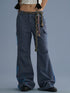Achihara 100 Percent Cotton Casual Pocketed Natural Waist Girls Wide-Leg Pants-1
