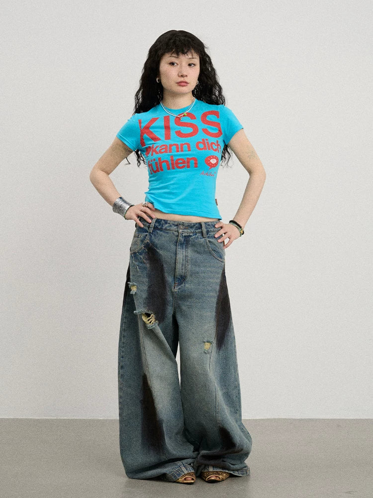 Achihara 2025 New Sleeveless Crop Top Women T-Shirt-4
