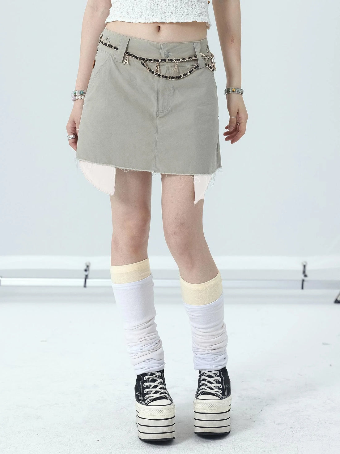 90s Denim A-Line Skirt For Women