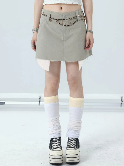 90s Denim A-Line Skirt For Women