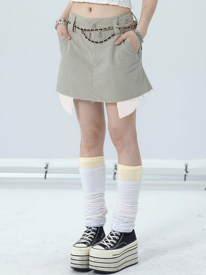 90s Denim A-Line Skirt For Women