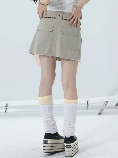 90s Denim A-Line Skirt For Women