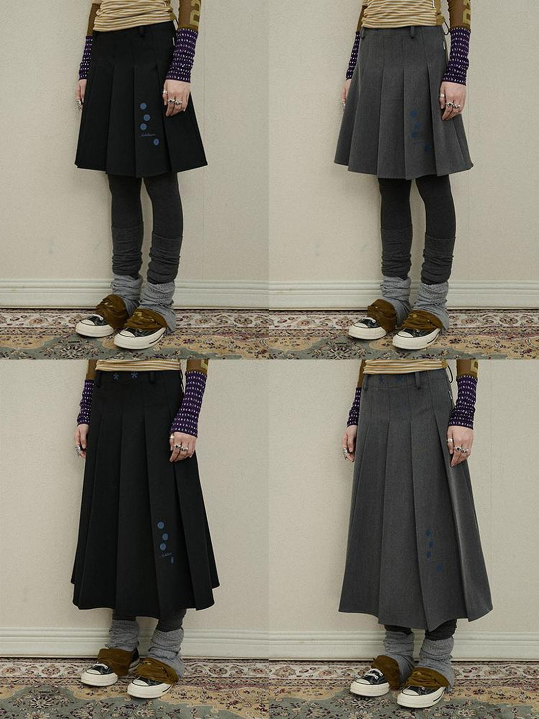 Update Achihara A Line Pleated Skirt Short Long Styles