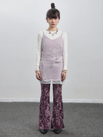 Absurd Lust Slip Dress V-neck T-shirt Long-Sleeve