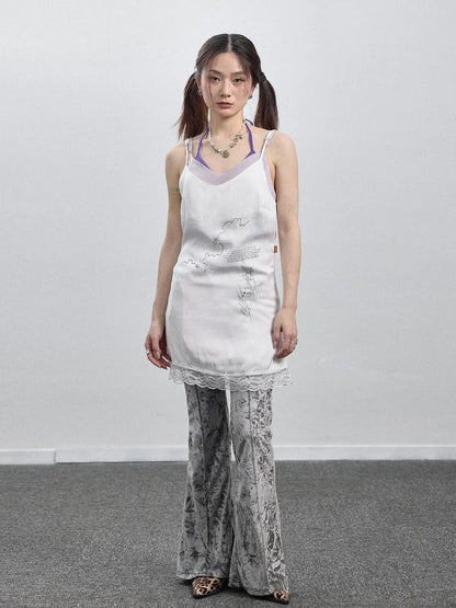 Absurd Lust Slip Dress V-neck T-shirt Long-Sleeve