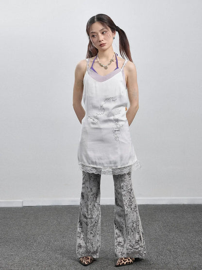 Absurd Lust Slip Dress V-neck T-shirt Long-Sleeve