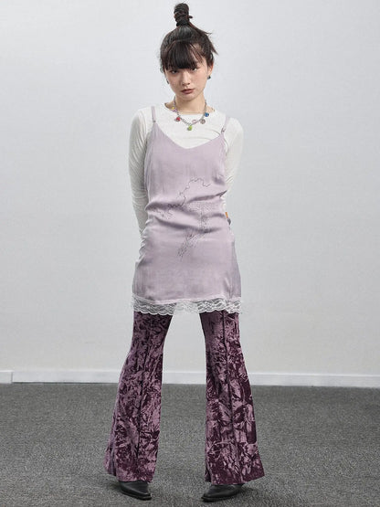 Absurd Lust Slip Dress V-neck T-shirt Long-Sleeve