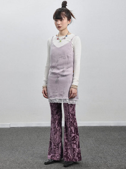 Absurd Lust Slip Dress V-neck T-shirt Long-Sleeve