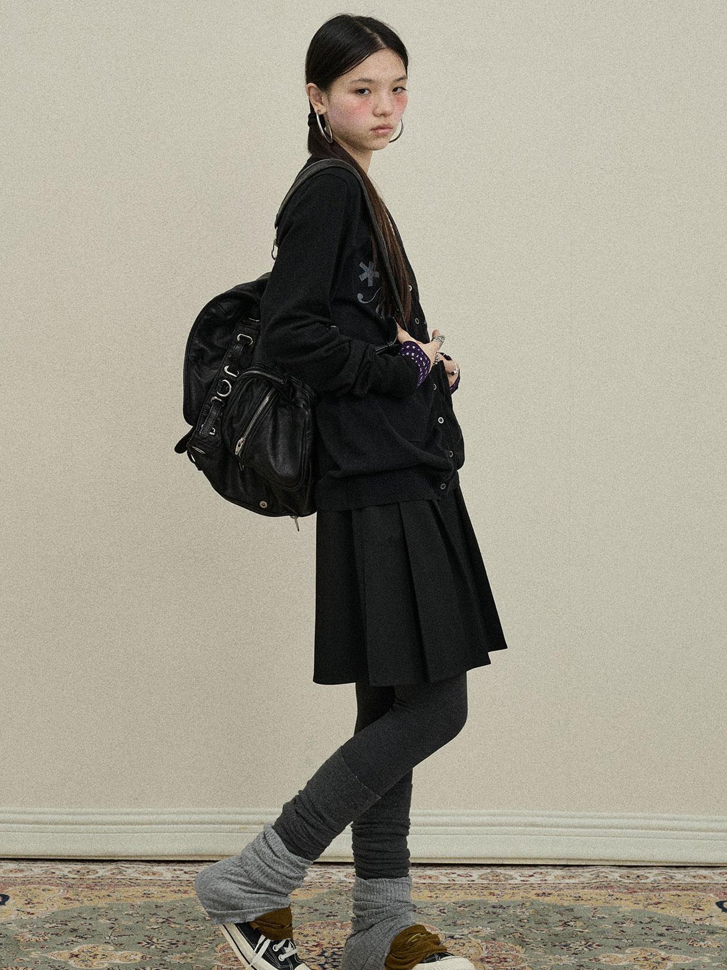 Update Achihara Achihara 2025 Knit Cardigan With Print V-Neck T-Shirt Long-Sleeve