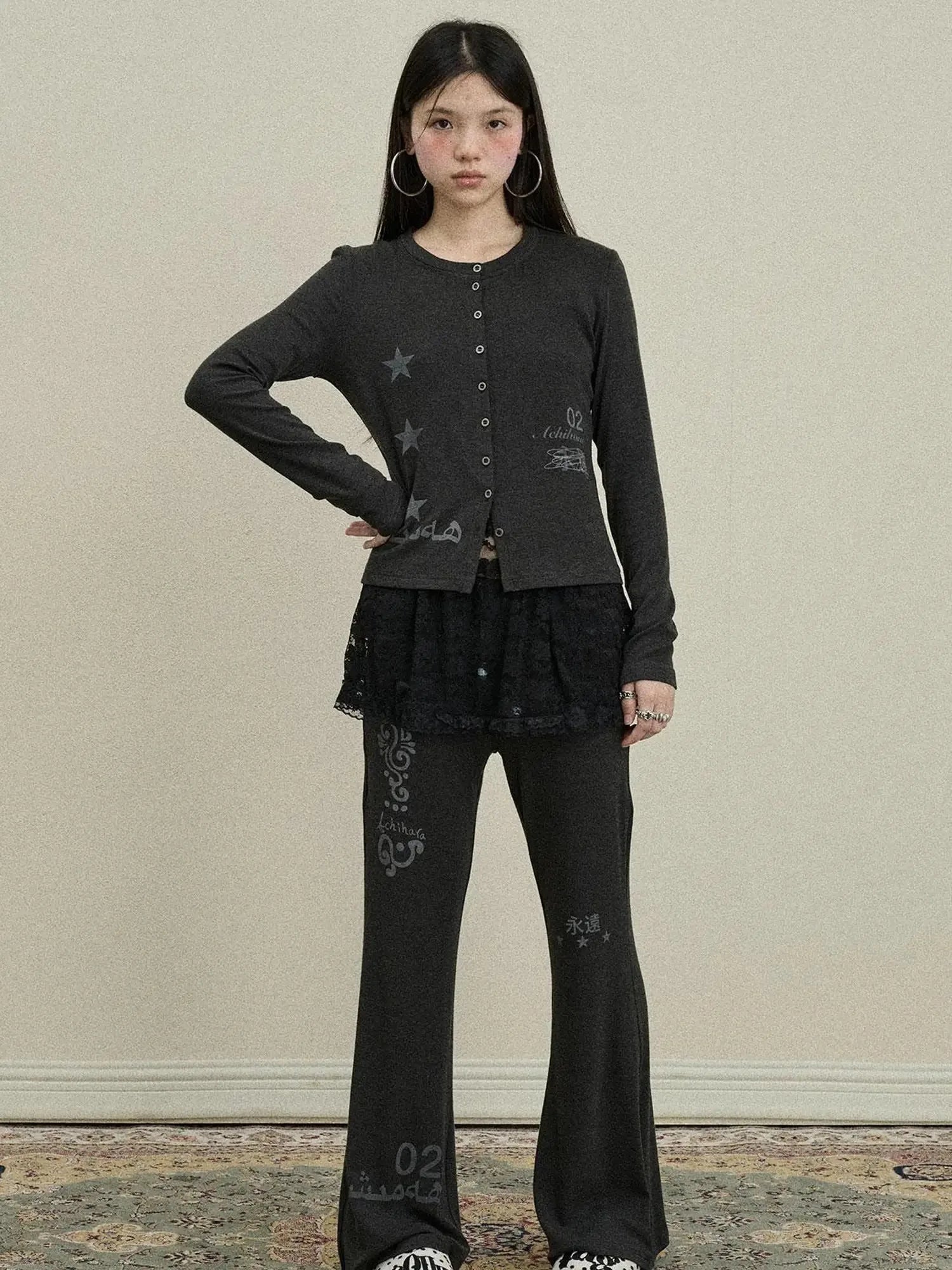 Achihara Breton Rabbit Knit Top