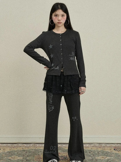 Achihara Breton Rabbit Knit Top