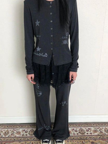 Achihara Breton Rabbit Knit Top