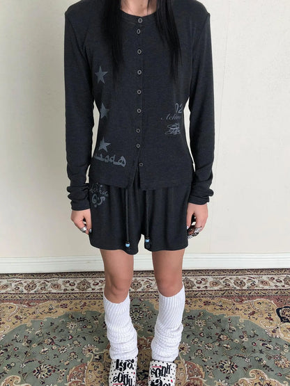 Achihara Breton Rabbit Knit Top