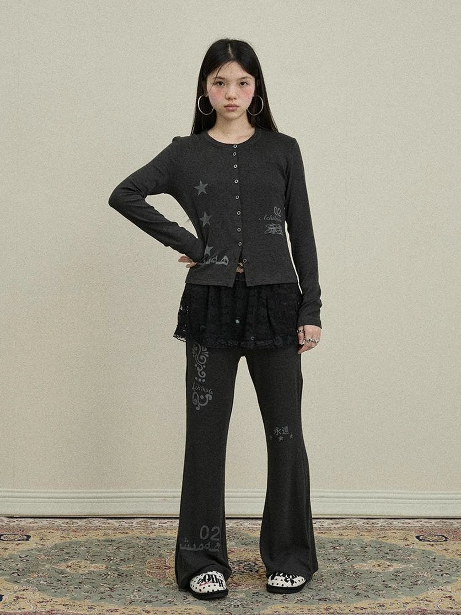 Achihara Breton Rabbit Knit Top