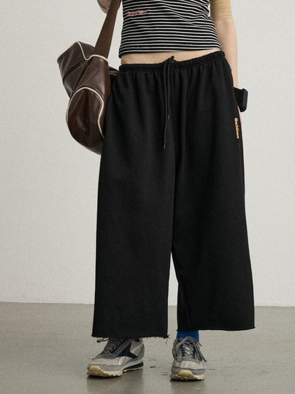 Achihara Achihara Distressed Hem Cargo Joggers