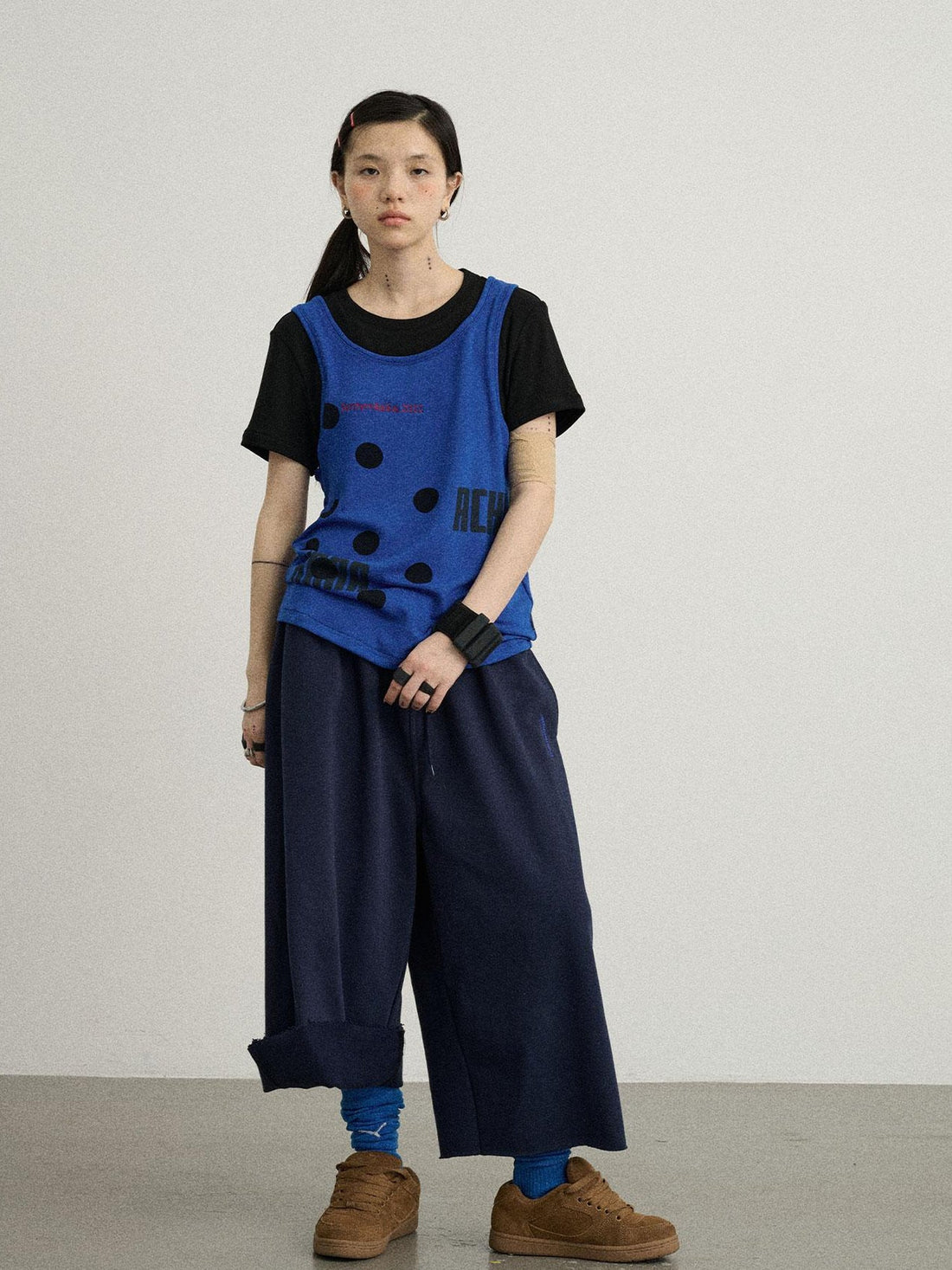Achihara Achihara Distressed Hem Cargo Joggers