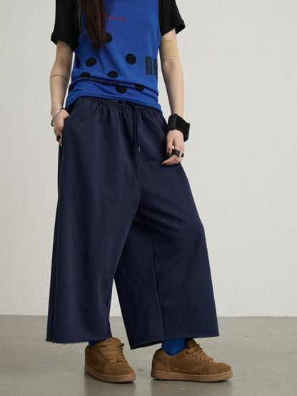 Achihara Achihara Distressed Hem Cargo Joggers