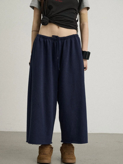 Achihara Distressed Hem Cargo Joggers