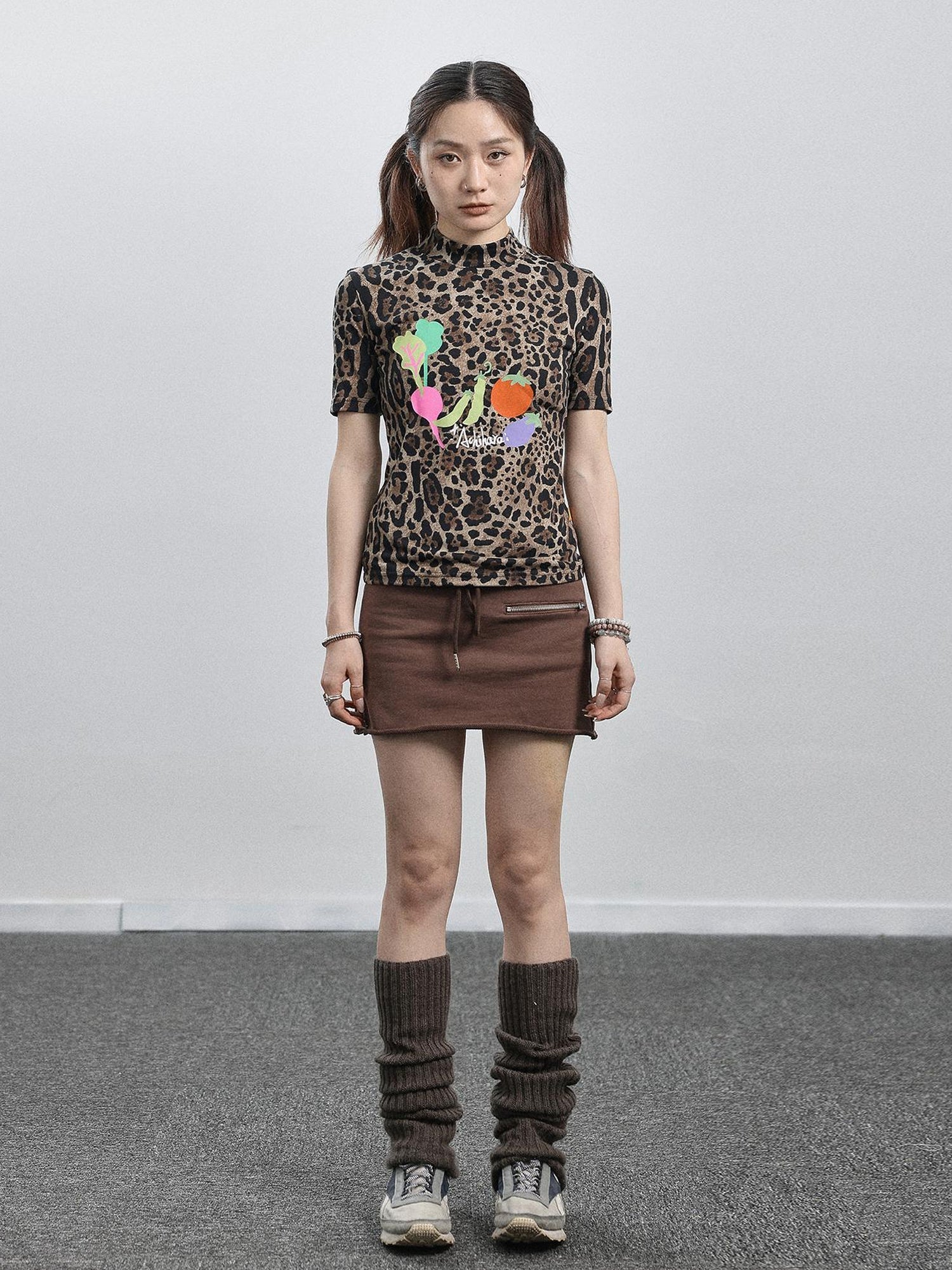 Achihara Achihara Hooded Zip Up Sweatshirt &amp; Skirt Set