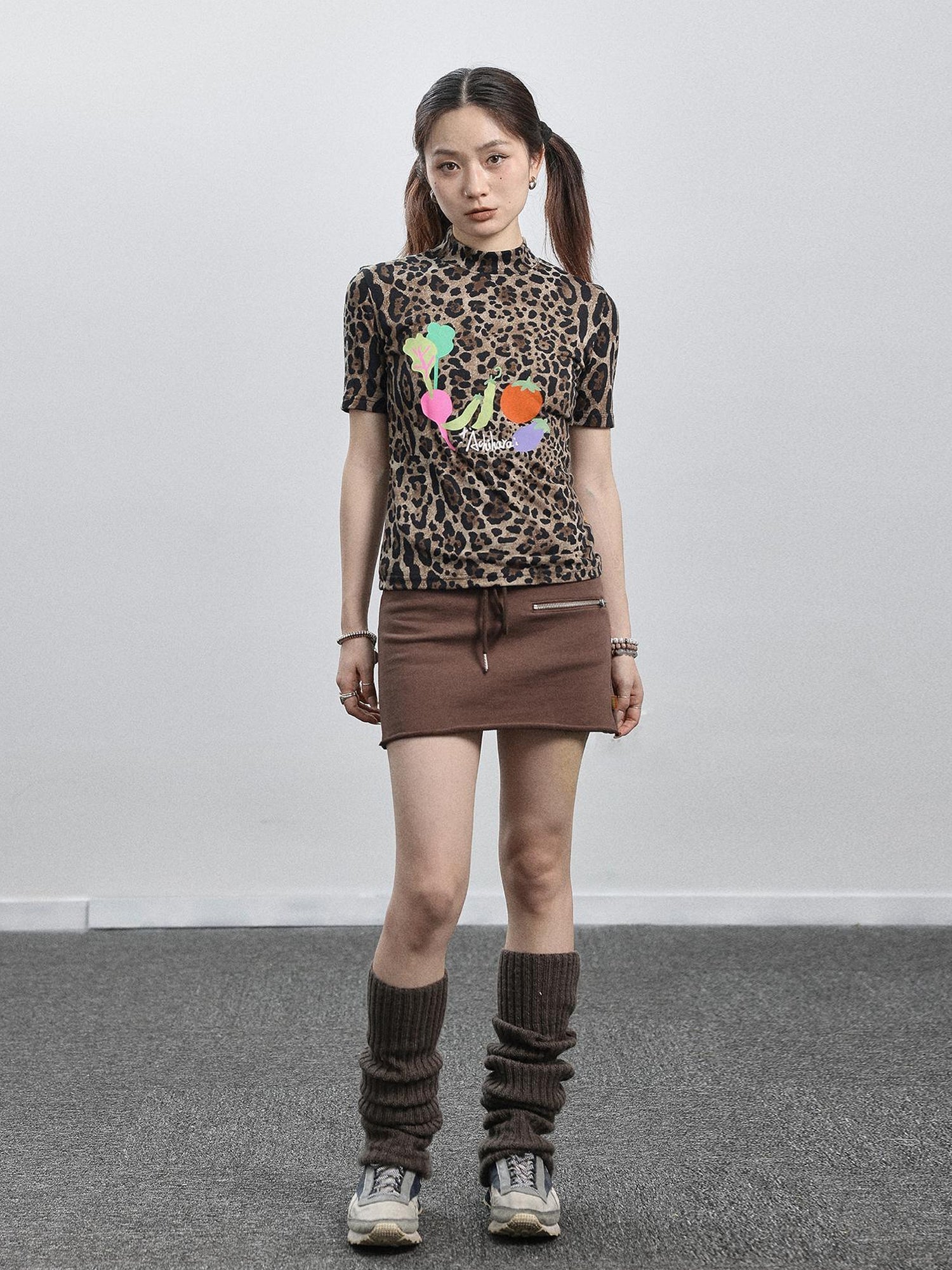 Achihara Achihara Hooded Zip Up Sweatshirt &amp; Skirt Set