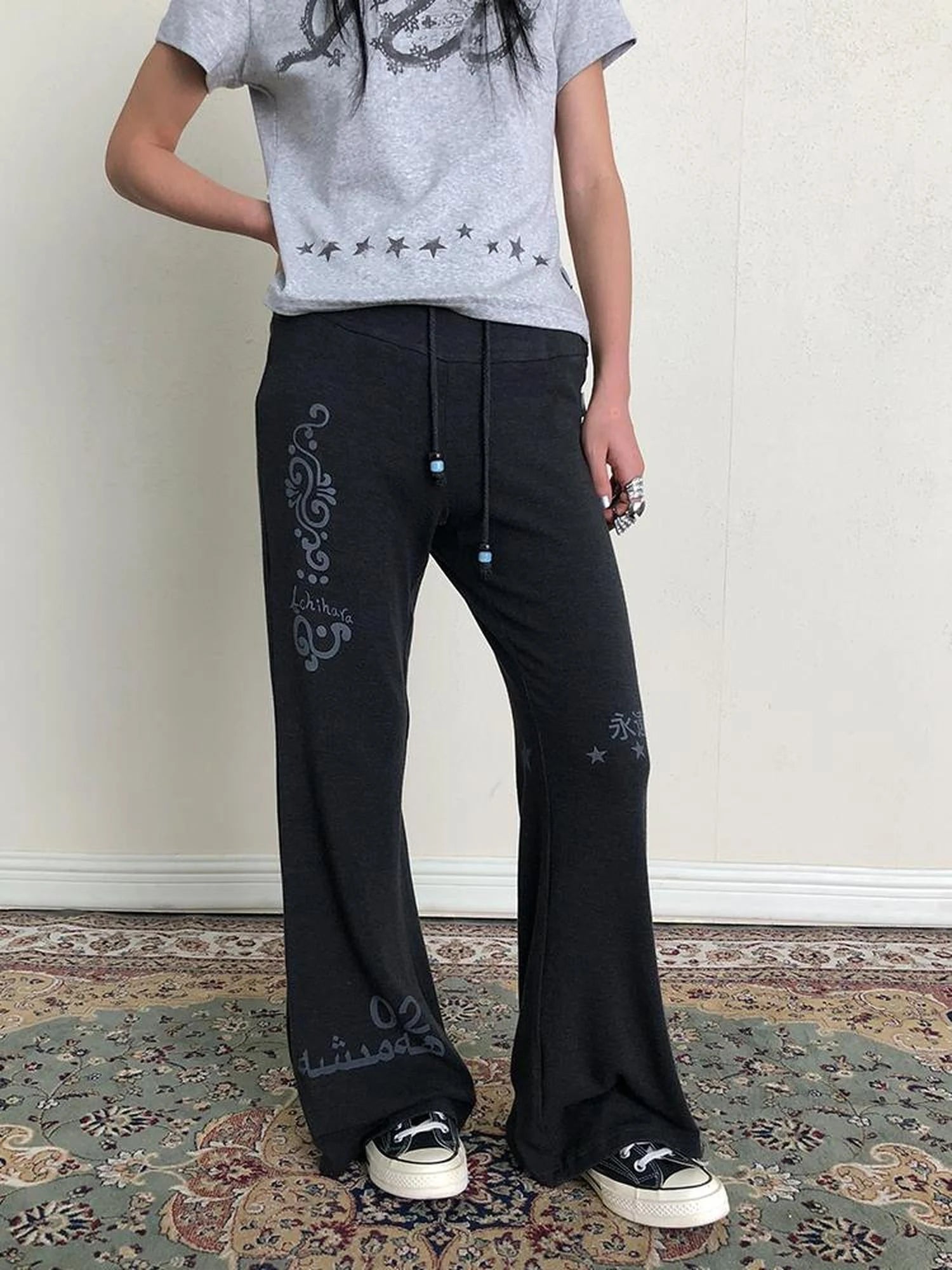 Achihara Rabbit Fit Flared Trousers