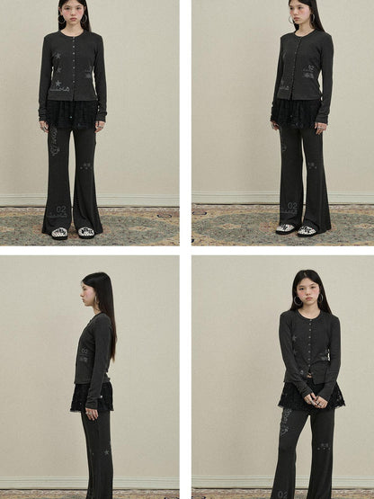 Update Achihara Achihara Rabbit Fit Flared Trousers