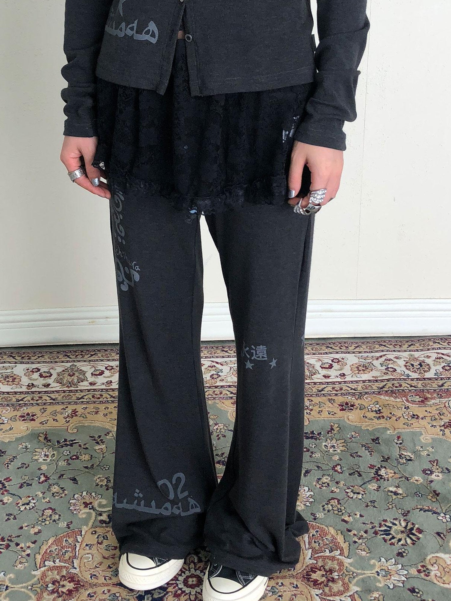Update Achihara Achihara Rabbit Fit Flared Trousers