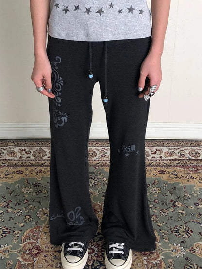 Achihara Rabbit Fit Flared Trousers