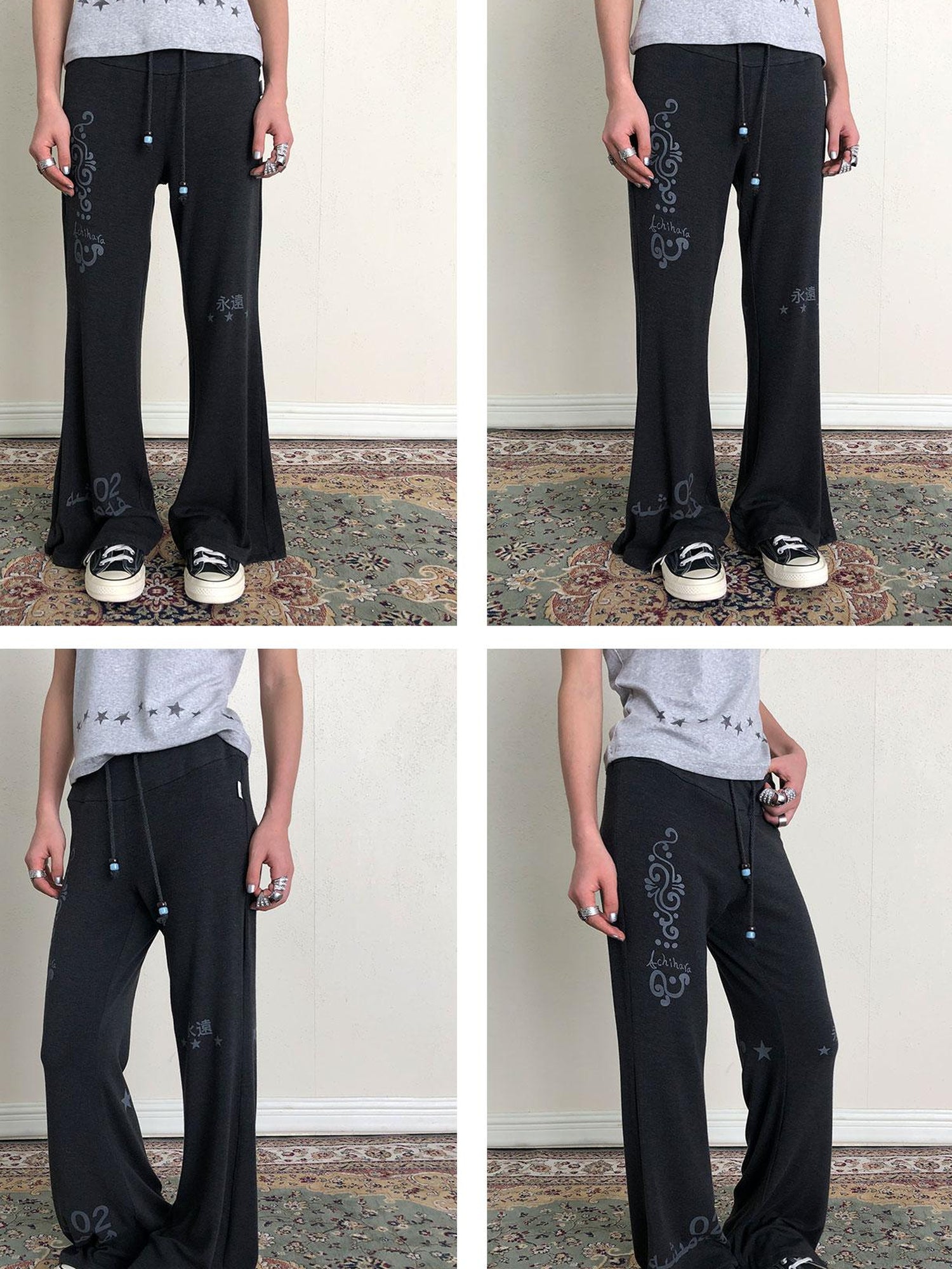 Update Achihara Achihara Rabbit Fit Flared Trousers
