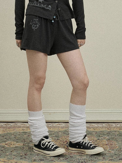 Achihara Rabbit Shorts 2025 Early Autumn Anti Peep Lined Shorts