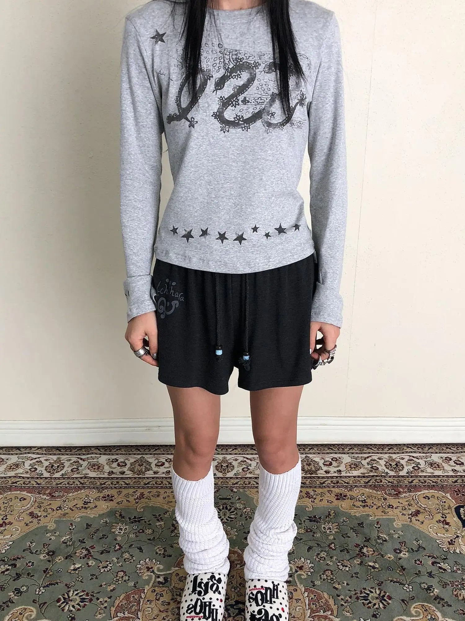 Achihara Rabbit Shorts 2025 Early Autumn Anti Peep Lined Shorts